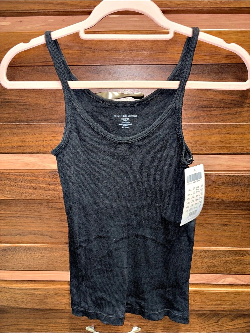 Brandy Melville NWT Black Ribbed Tank Top